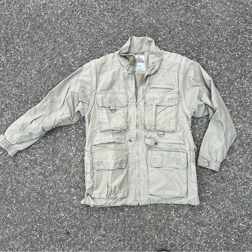 Rothco Outback Trailblazer Mens Jacket Vest Convertible Khaki Small Vintage Y2K